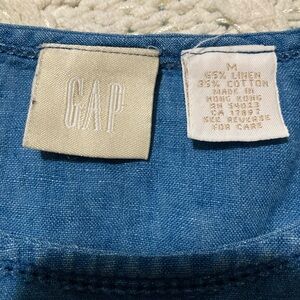 GAP medium Blue Linen-Cotton tunic tank top